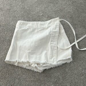 We The Free white denim skort